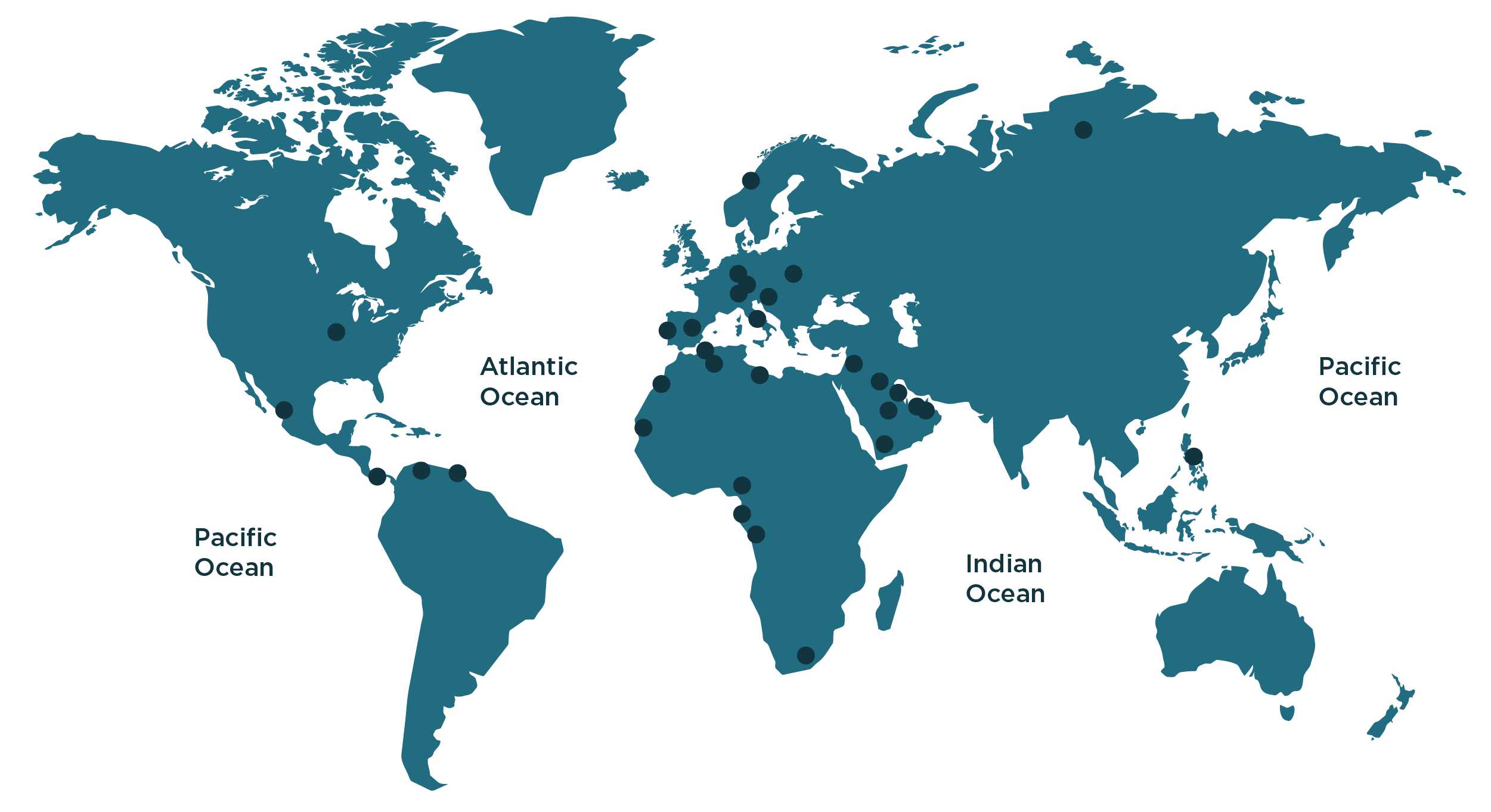 Mapa mundi clientes Acastimar página empresa
